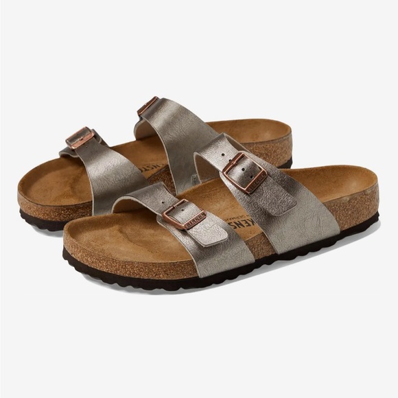 Birkenstock Metallic Brown Sandals Size 38 - Picture 1 of 11